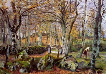 Paisaje con rocas Montfoucault 1874 Camille Pissarro Pinturas al óleo